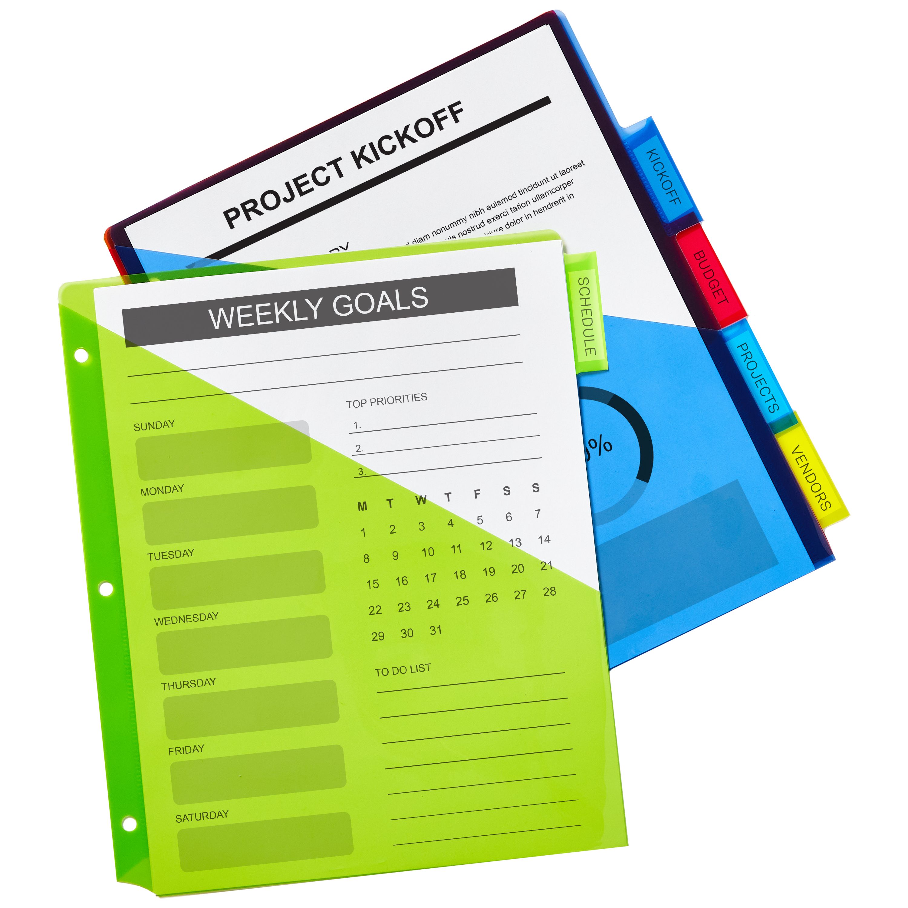 AveryÂ® 5-Tab Plastic Binder Dividers, Big Tabâ„¢ Insertable